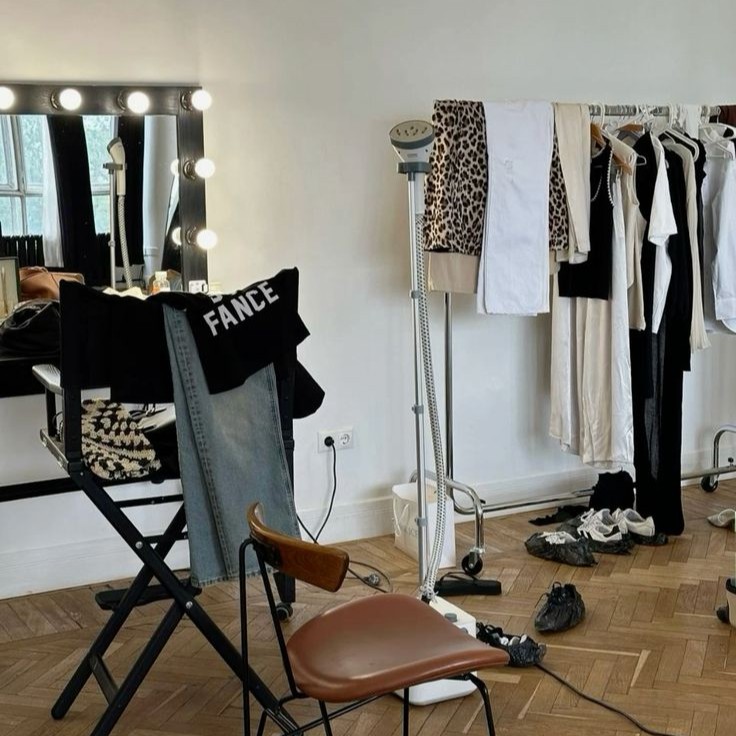 Fashion clothes on hanger for modeling wardrobe and styling showcase 01