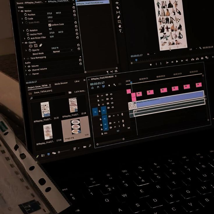 Professional photography setup with camera and laptop running photo editing software 01