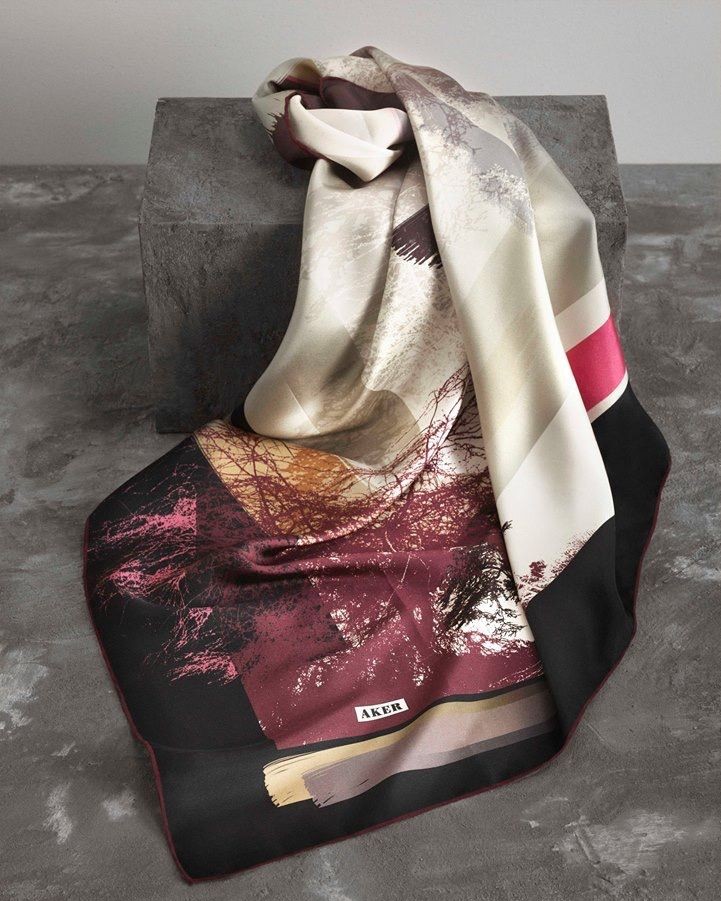 Colorful fashion scarf photo for styling and modeling training 01